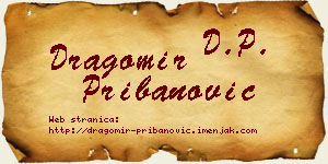 Dragomir Pribanović vizit kartica
